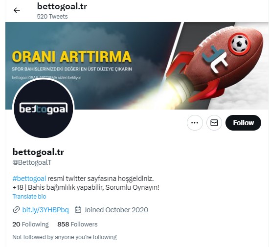 Bettogoal Twitter